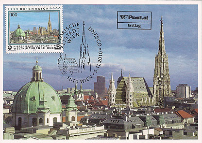 The University Church of Vienna on Austrian cover