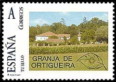 Camellia on Spanish personalized stamp