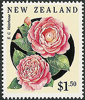 Camellia on New Zealand Scott 1114