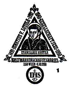 Saint Stanislaus Kostka, SJ  on an Austrian cancel