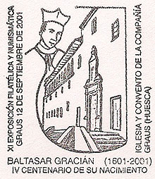 Residence of Father Baltasar Gracián y Morales, SJ on a Spanish cancel