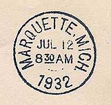Postmark for Marquette, Michigan