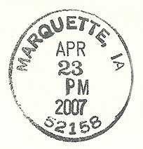 Precancel for Marquette, Iowa