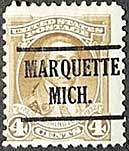Precancel for Marquette, Michigan
