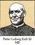 Father Ludwig Esch, SJ on postal card (detail)