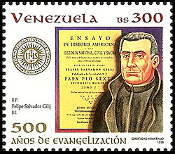 Father Felipe Salvador Gilij, SJ on Venezuela Scott 1604i