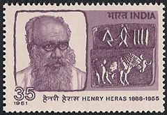 Father Henry Heras, SJ on India Scott 947
