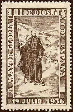 Saint Ignatius Loyola n Spanish stamp - Galvez 142