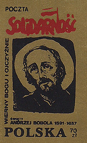 Solidarity label featuring Bobola