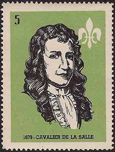 La Salle on a poster stamp