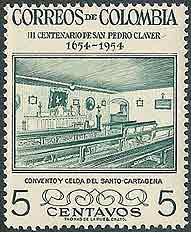 Saint Peter Claver, SJ on Colombia Scott 627