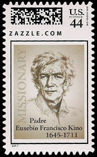 Father Eusebio Francisco Kino, SJ on a USA personalized stamp