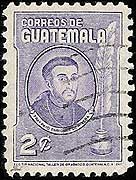 Sketch by Father Rafael Maria Landívar on Guatemala Scott 315