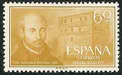 Saint Ignatius Loyola on Spain Scott 837