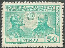 Saint Ignatius Loyola on Paraguay Scott 521