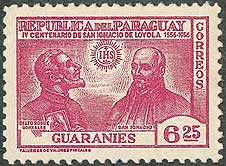 Saint Ignatius Loyola on Paraguay Scott 524
