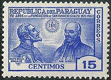 Saint Ignatius Loyola on Paraguay Scott 935