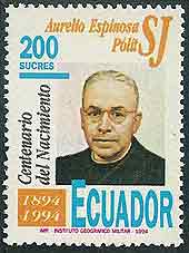 Father Aurelio Espinosa P&oacute;lit, SJ on Ecuador Scott 1339