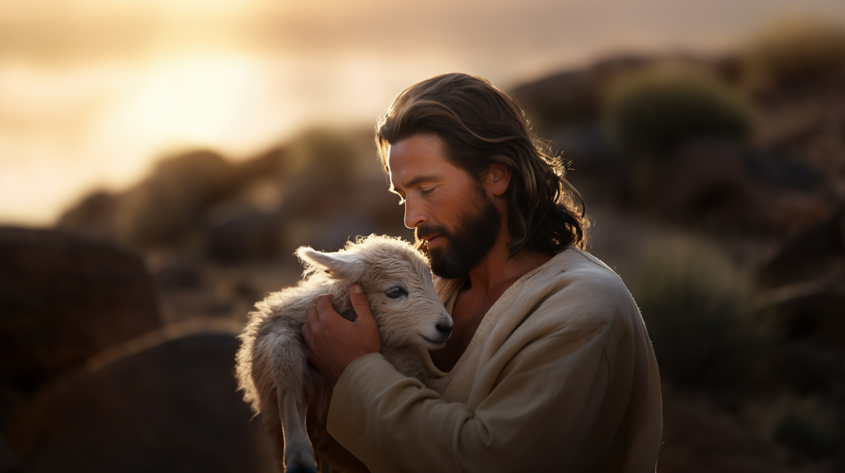 jesus and lamb