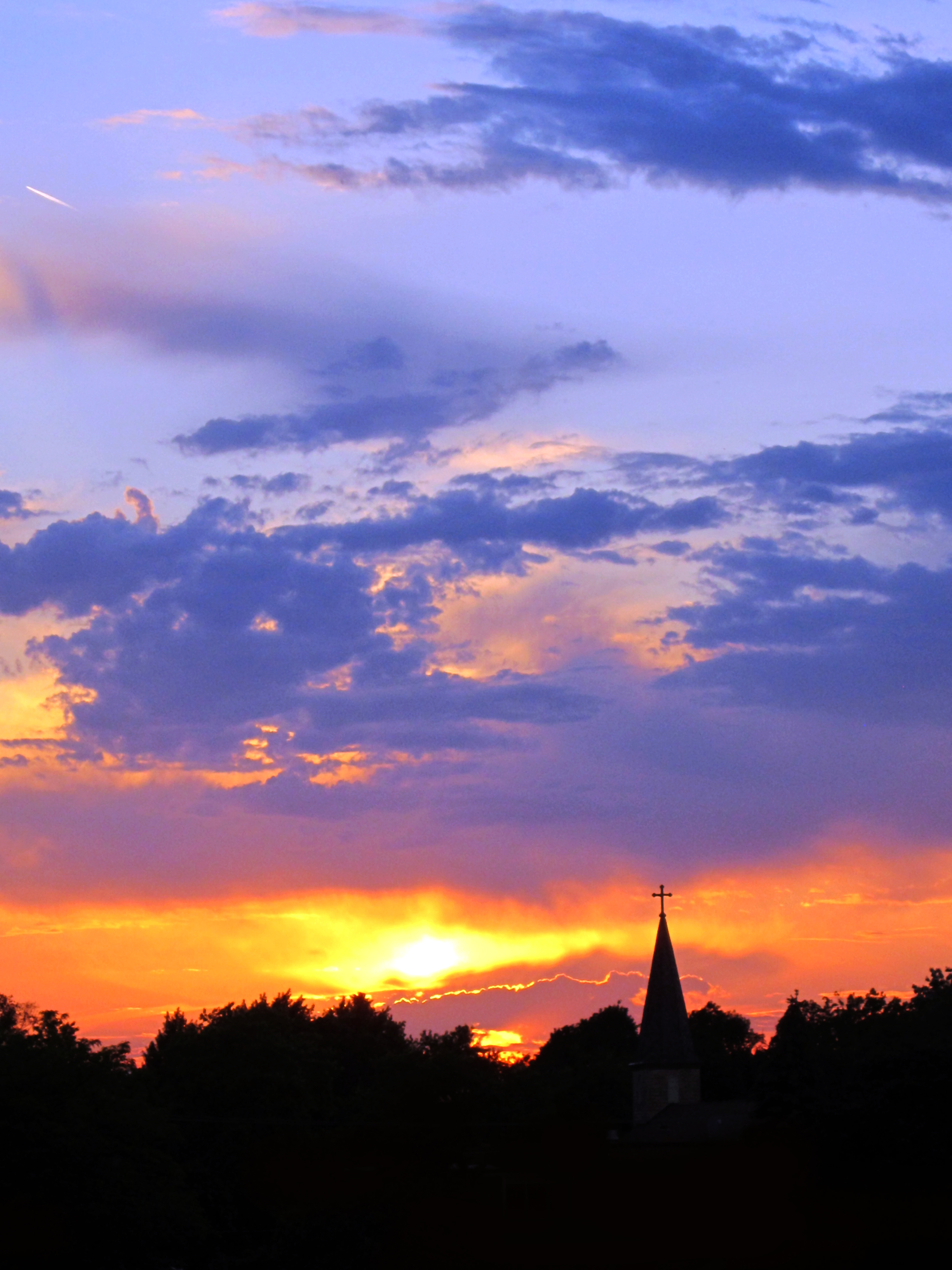 sunset church