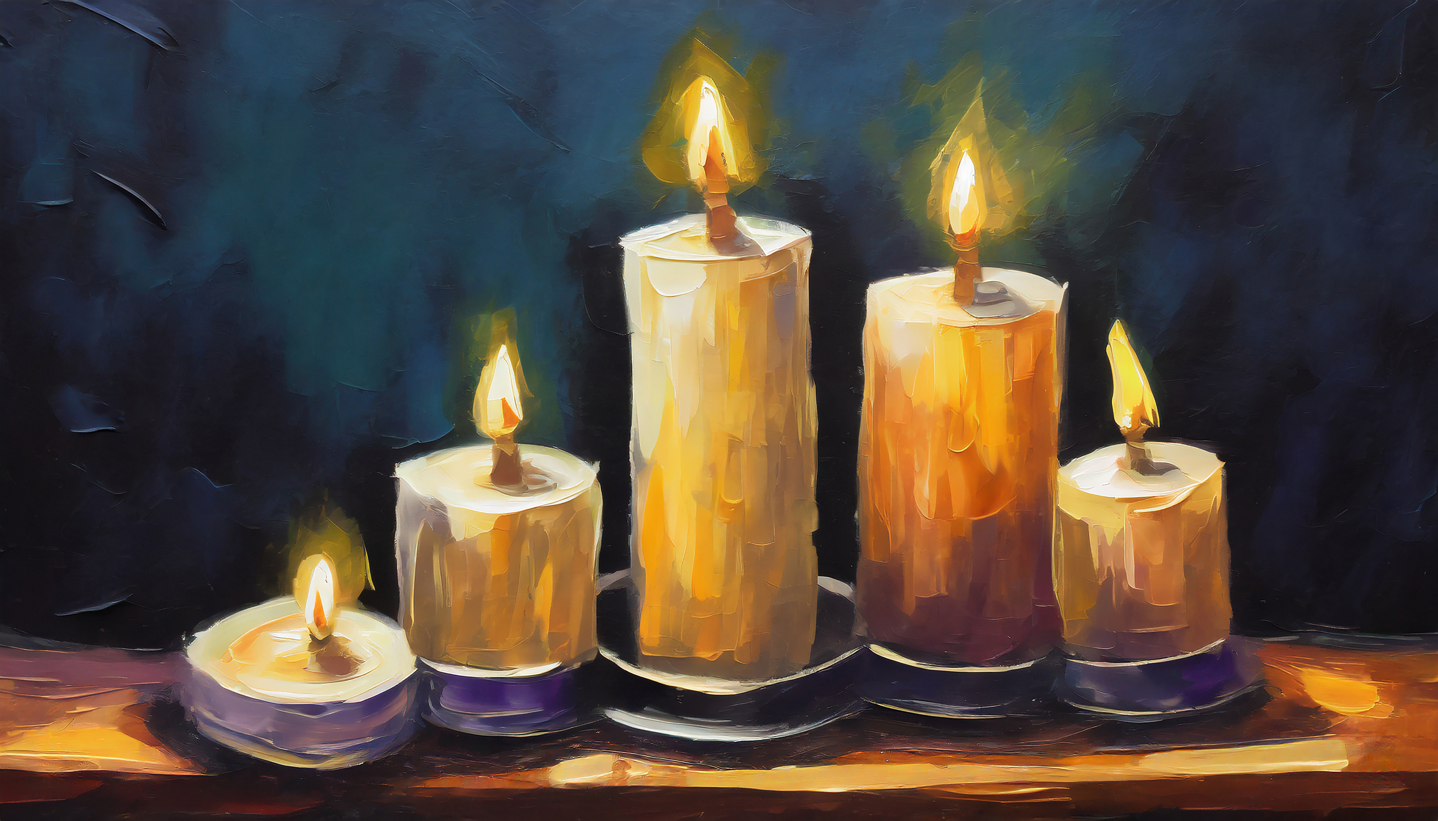 advent candles gold